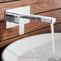 Crosswater Atoll Wall Mounted Basin Mixer Tap With Lever Handle.
