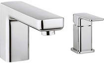 Crosswater Atoll 2 Hole Bath Shower Mixer Tap With Lever Handle (Chrome).