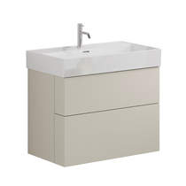 Crosswater Avenue Wall Hung Vanity Unit With Basin (800mm, Stone, 1TH).