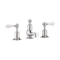 Crosswater Belgravia 3 Hole Basin Mixer Tap With Waste (Lever, Chrome).