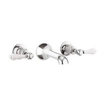 Crosswater Belgravia Wall Mounted Basin Mixer Tap (Lever, Chrome).