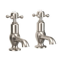 Crosswater Belgravia Basin Taps (Crosshead, Brushed Nickel).