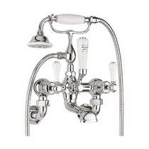 Crosswater Belgravia Wall Mounted Bath Shower Mixer Tap (Lever, Chrome).