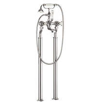 Crosswater Belgravia Bath Shower Mixer Tap With Legs (X-Head, Br Nickel).