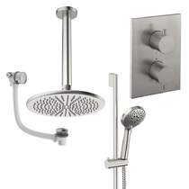 Crosswater MPRO Crossbox Shower Set 10 300mm Head & Ceiling Arm (Brushed Nickel).