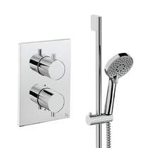 Crosswater MPRO Crossbox Shower Set 2 With Slide Rail Kit (Chrome).