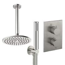 Crosswater MPRO Crossbox Shower Set 3 200mm Head & Handset (Brushed Nickel).