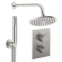 Crosswater MPRO Crossbox Shower Set 3 300mm Head & Handset (Brushed Nickel).