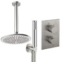 Crosswater MPRO Crossbox Shower Set 3 300mm Head & Handset (Brushed Nickel).