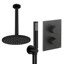 Crosswater MPRO Crossbox Shower Set 3 200mm Head & Handset (Matt Black).