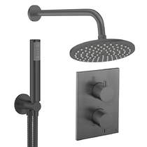 Crosswater MPRO Crossbox Shower Set 3 200mm Head & Handset (Slate).