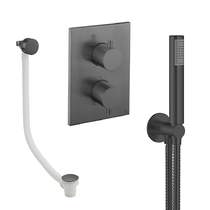 Crosswater MPRO Crossbox Shower Set 5 With Handset & Bath Filler (Slate).