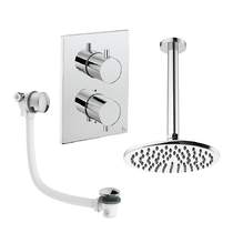 Crosswater MPRO Crossbox Shower Set 7 With 200mm Head & Bath Filler (Chrome).