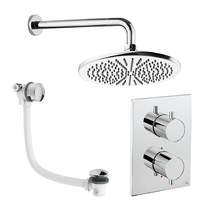 Crosswater MPRO Crossbox Shower Set 7 With 300mm Head & Bath Filler (Chrome).