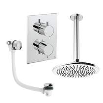 Crosswater MPRO Crossbox Shower Set 7 With 300mm Head & Bath Filler (Chrome).