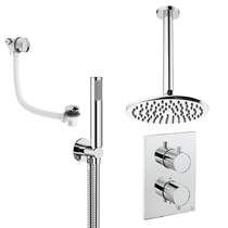 Crosswater MPRO Crossbox Shower Set 9 200mm Head, Handset & Bath Filler (Chrome).
