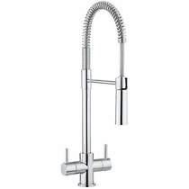 Crosswater Kitchen Taps Cook Dual Control Kitchen Tap With Flexi Spray.