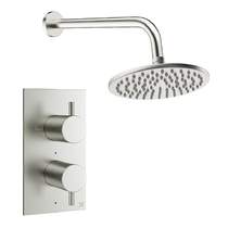 Crosswater MPRO Design Shower Set 1, 200mm Head & Wall Arm (Brushed Nickel).