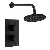 Crosswater MPRO Design Shower Set 1, 200mm Head & Wall Arm (Matt Black).