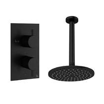 Crosswater MPRO Design Shower Set 1,  200mm Head & Ceiling Arm (Matt Black).