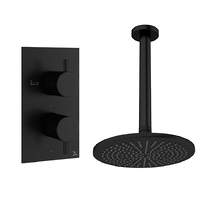 Crosswater MPRO Design Shower Set 1,  300mm Head & Ceiling Arm (Matt Black).