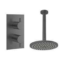 Crosswater MPRO Design Shower Set 1,  200mm Head & Ceiling Arm (Slate).