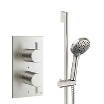 Crosswater MPRO Design Shower Set 2,  Valve & Slide Rail Kit (Brushed Nickel).