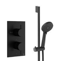 Crosswater MPRO Design Shower Set 2,  Valve & Slide Rail Kit (Matt Black).
