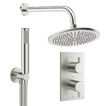 Crosswater MPRO Design Shower Set 3,  300mm Head & Handset (Brushed Nickel).