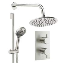 Crosswater MPRO Design Shower Set 4, 200mm Wall Head & Slide Rail (Brushed Nickel).