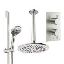 Crosswater MPRO Design Shower Set 4, 300mm Ceiling Head & Slide Rail (Brushed Nickel).
