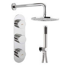 Crosswater Dial Central Thermostatic Shower Valve With Head, Arm & Handset.