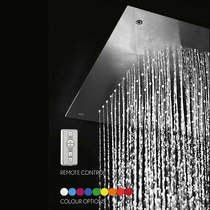 Crosswater Illuminated Ceiling Mounted Square LED Shower Head 380x380mm.