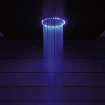 Crosswater Illuminated Rio Blue LED Shower Head (240mm diameter).