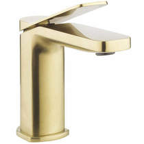 Crosswater Glide II Basin Mixer Tap (Brushed Brass).