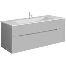 Crosswater Glide II Vanity Unit With Ceramic Basin (1000mm, Storm Grey, 1TH).