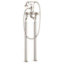 Crosswater Belgravia Bath Shower Mixer Tap With Legs (C Head, Nickel).