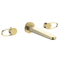 Crosswater Lazo Wall Mounted Basin Mixer Tap (3 Hole, Br Brass).