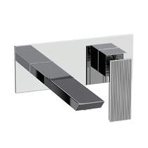 Crosswater Limit Wall Mounted Basin Mixer Tap (Chrome).