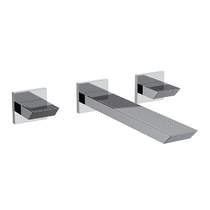 Crosswater Limit 3 Hole Wall Mounted Basin Mixer Tap (Chrome).