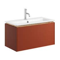 Crosswater Mada Vanity Unit & Cast Marble Basin (700mm, Soft Clay, 1TH).
