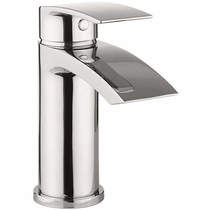 Crosswater flow basin mixer tap with waste (chrome).