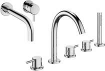 Crosswater Mike Pro Wall Mounted Basin & 5 Hole BSM Tap Pack & Kit.