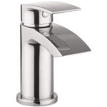 Crosswater Flow Mini Basin Mixer Tap With Waste (Chrome).