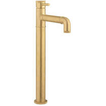 Crosswater Industrial Tall Basin Mixer Tap (Unlac Brushed Brass).