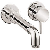 Crosswater Industrial Wall Mounted Basin Mixer Tap (Chrome).