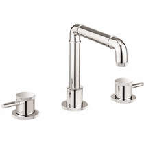 Crosswater Industrial 3 Hole Basin Mixer Tap (Chrome).
