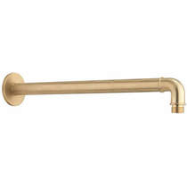 Crosswater Industrial Wall Mounted Shower Arm (Unlac Brushed Brass).