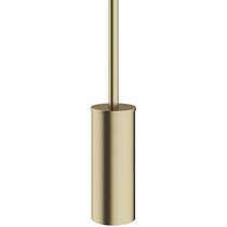 Crosswater mpro wall mounted toilet brush & holder (brushed brass).