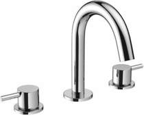 Crosswater Mike Pro Basin Mixer Tap (3 Hole, Chrome).